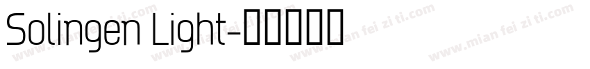 Solingen Light字体转换